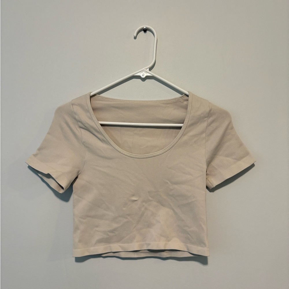 Classic Beige Women's Crop Top